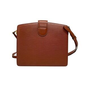 Louis Vuitton Capuchin Leather Bag Brown Shoulder Epi